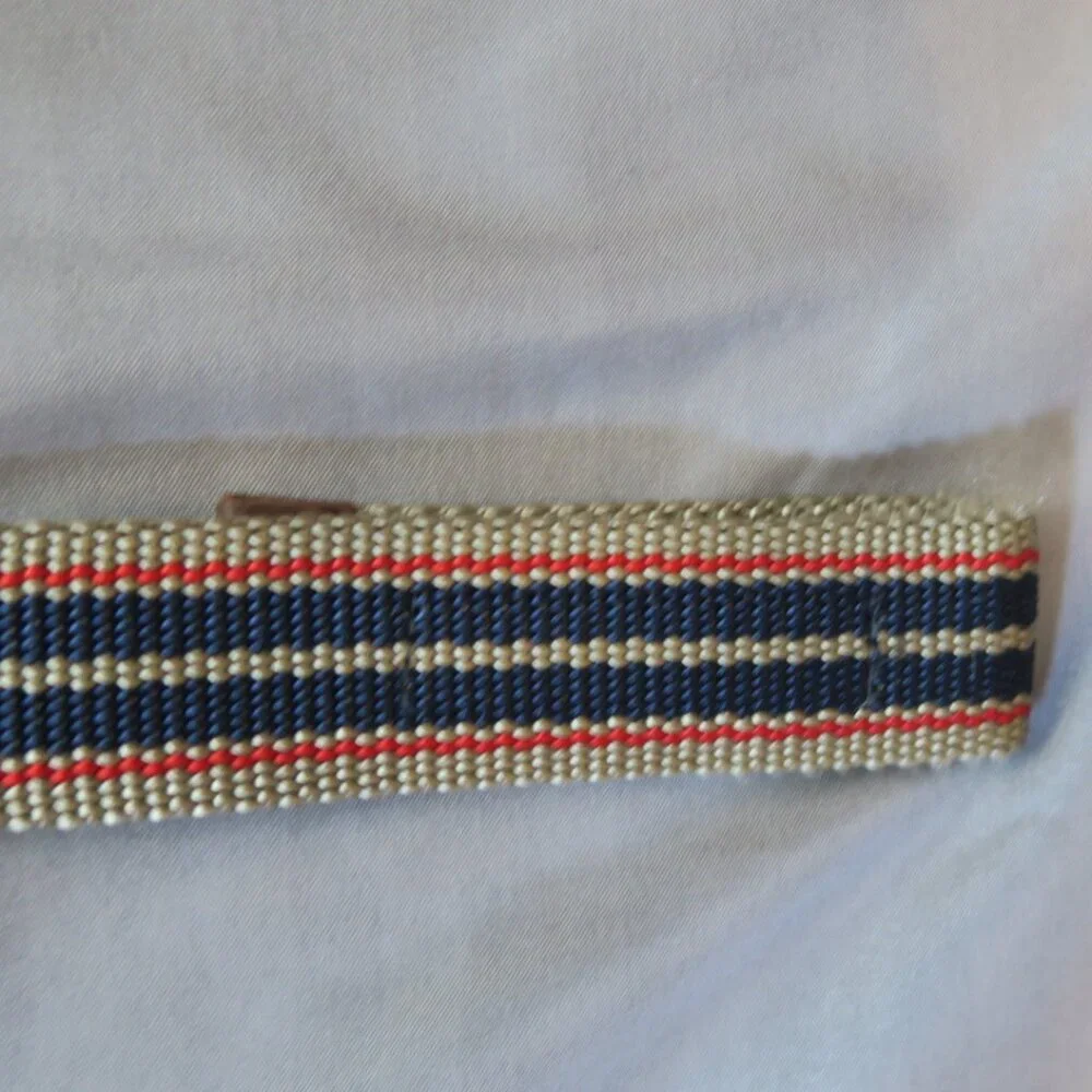 GapKids Boys Tan/Navy Blue/Red Striped Belt  Size XS 4